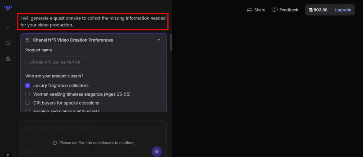 回答关于我在 Topview 上的视频的问卷调查。